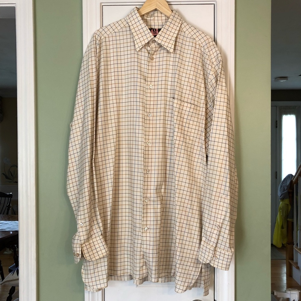 Ermenegildo Zegna XLT Tall Plaid Button Up Shirt